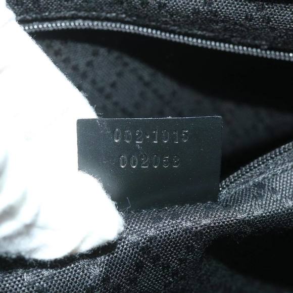 GUCCI GG Canvas Bamboo Hand Bag Black 002 1015 Auth fm2780 - Picture 12 of 16